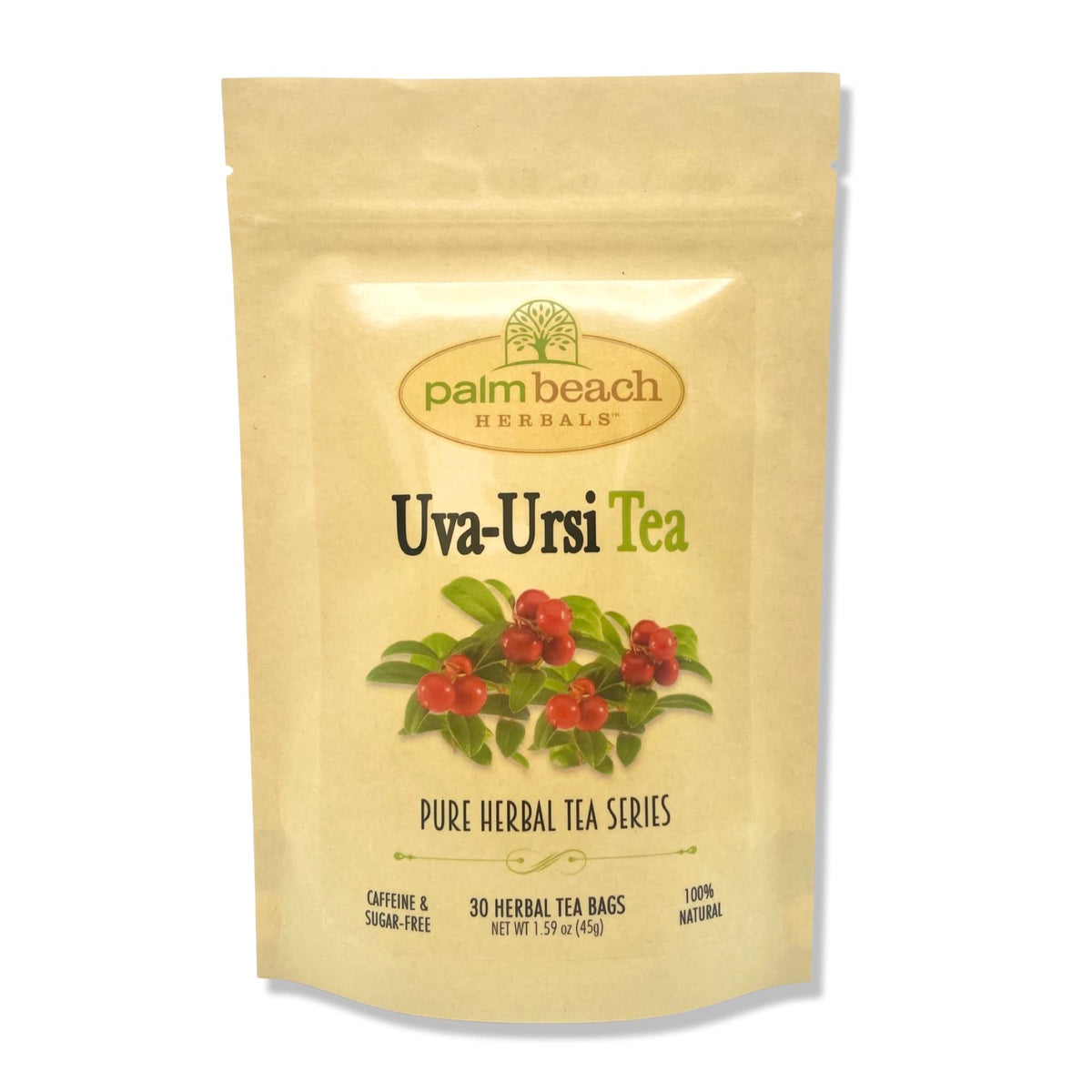 Palm Beach Medicinal Herbs - Uva Ursi Tea - Pure Herbal Tea Series, 30ct