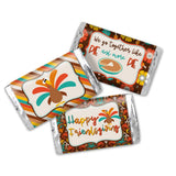Thanksgiving with Friends Friendsgiving Themed Mini Chocolate Candy Bar Sticker Wrappers, 45 1.4" x 2.6" Wrap Around Labels by AmandaCreation, Great