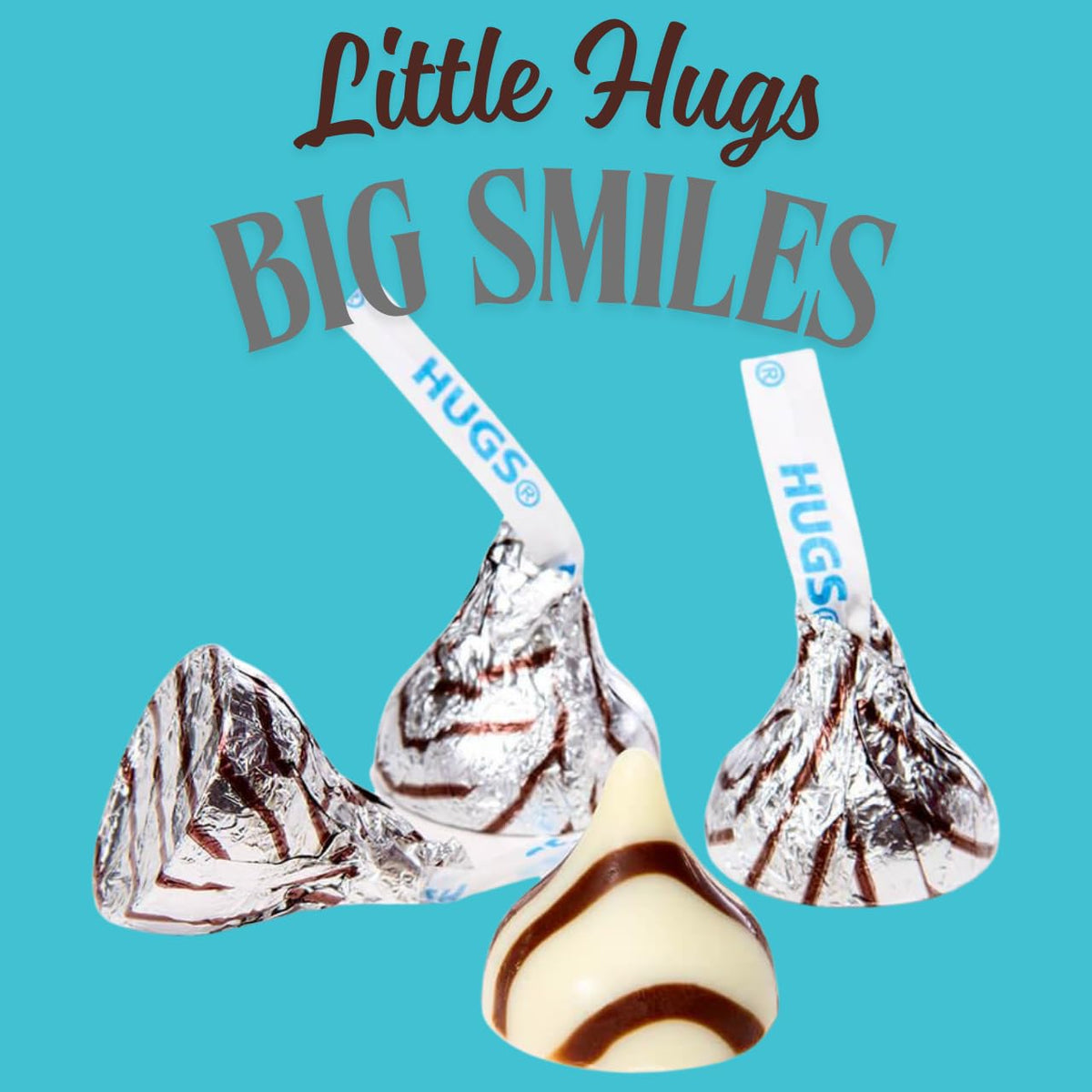 Candykrave Hershey'ss Silver Hugs Kisses Chocolate candy - 1LB (100 pcs) Bulk Halloween Kisses chocolate Candies - Delicious Silver Foil Bulk