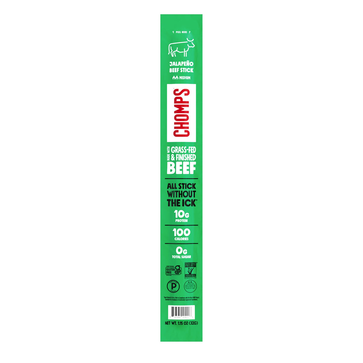 Chomps Beef Stick Jalapeno 1.15 OZ