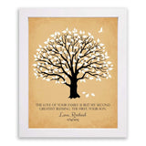 Lucky Tusk Personalized Mother of Groom Thank You Gift The Love Of Your Family Second Greatest Blessing Wedding Poem Magnolia Tree #LT-1154,