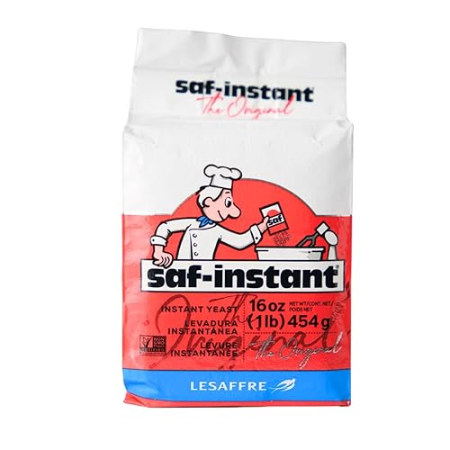 SAF Instant Yeast Red for Baking Cake, Bread and Dough, 1 Pound (1 Pack)