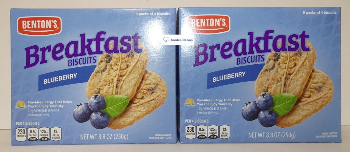 Benton's Breakfast 5 Packs of 4 Biscuits Blueberry, 8.8oz 250g (Two Boxes)