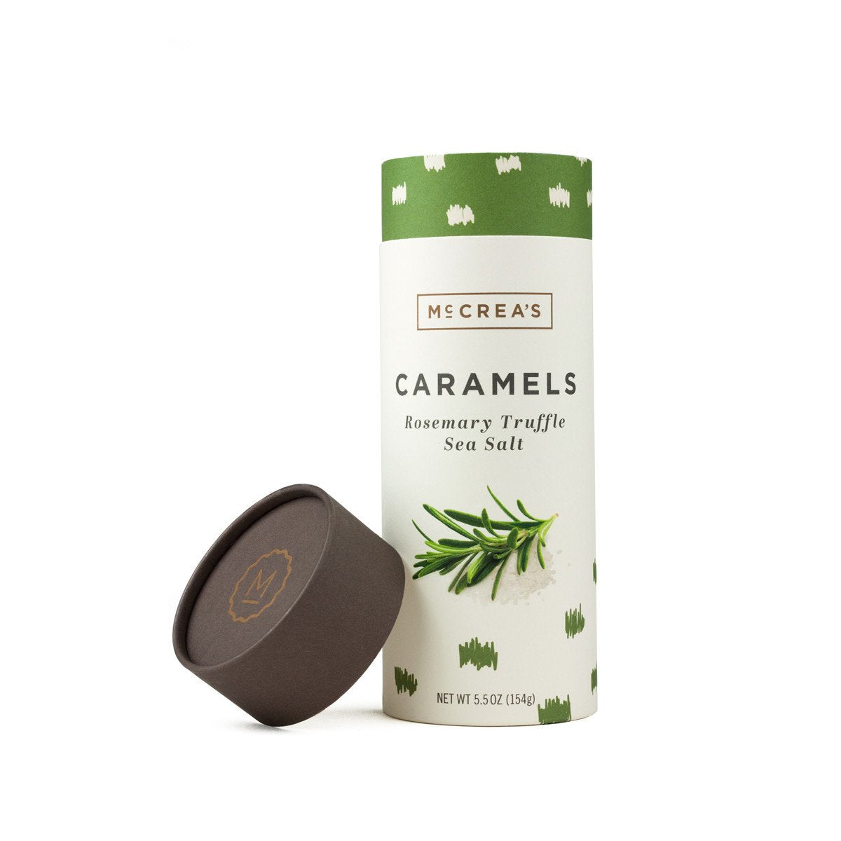Rosemary Truffle Sea Salt Caramels - Tall Tube by McCrea's Candies