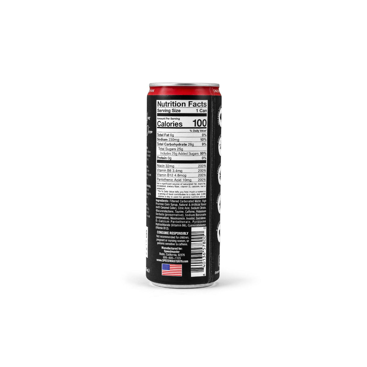 Speedmaster 1-018-001-01 Speedmaster 12oz Energy Drink