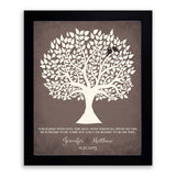 Lucky Tusk Personalized Gift For Mother of Groom You Raised With Love This Man Wedding Poem Tree Gift For Mom and Dad #LT-1116,