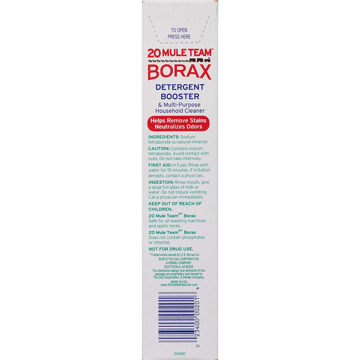Borax Laundry Booster 65oz (Pack of 8) | Bundle Edition