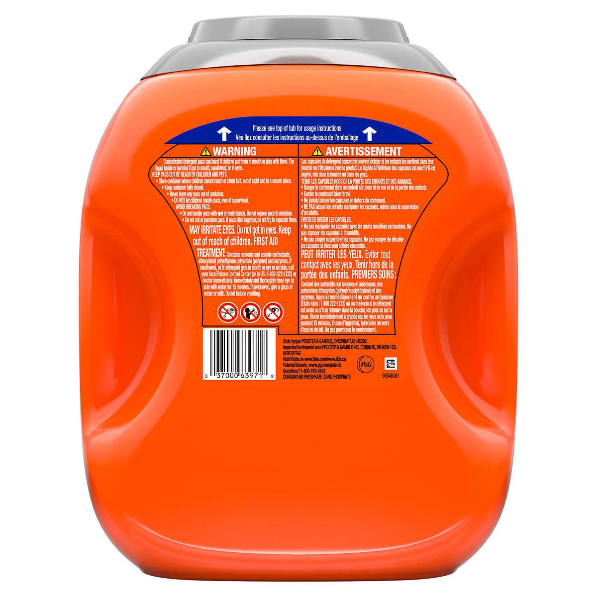Tide Pods with Ultra Oxi HE Laundry Detergent Pods, 104 Count