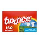 Bounce Fabric Softener Sheets, Orange Outdoor Fresh 160.0 Count