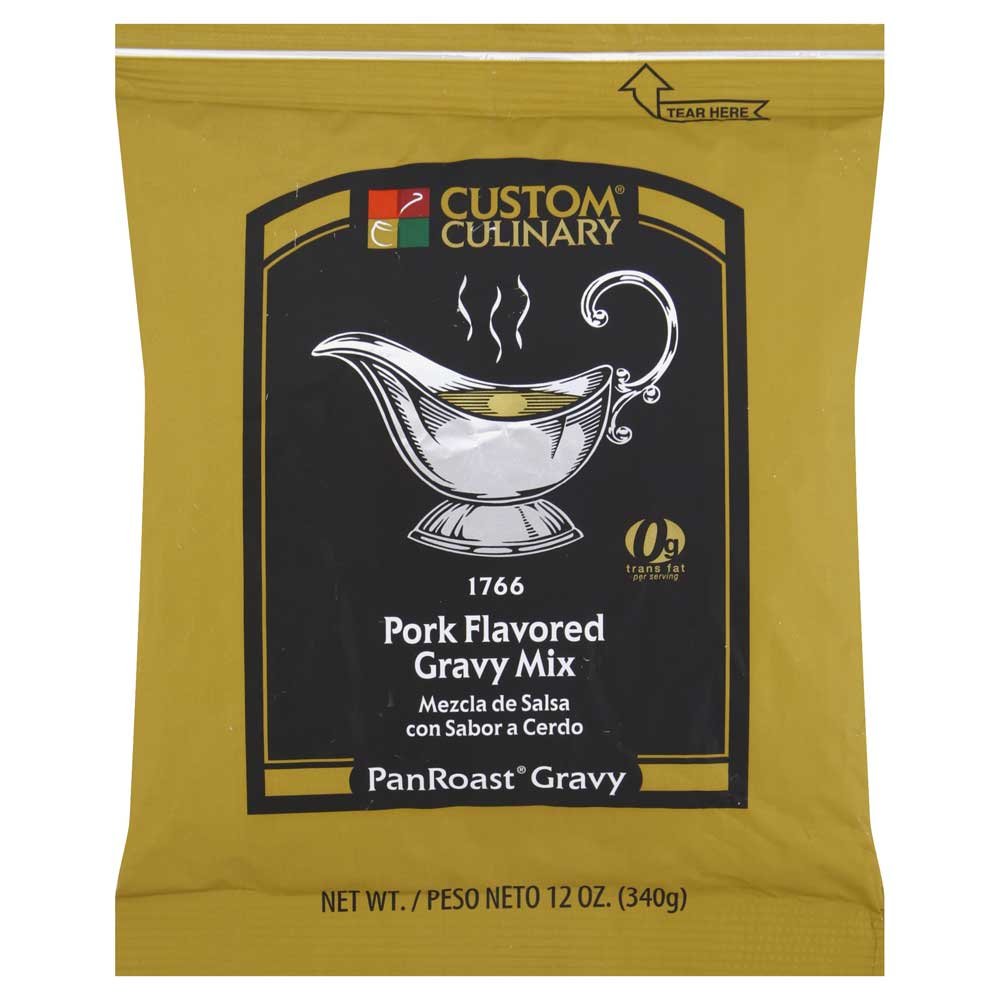 Custom Culinary PanRoast Pork Flavored Gravy Mix, 12 Ounce -- 8 per case.