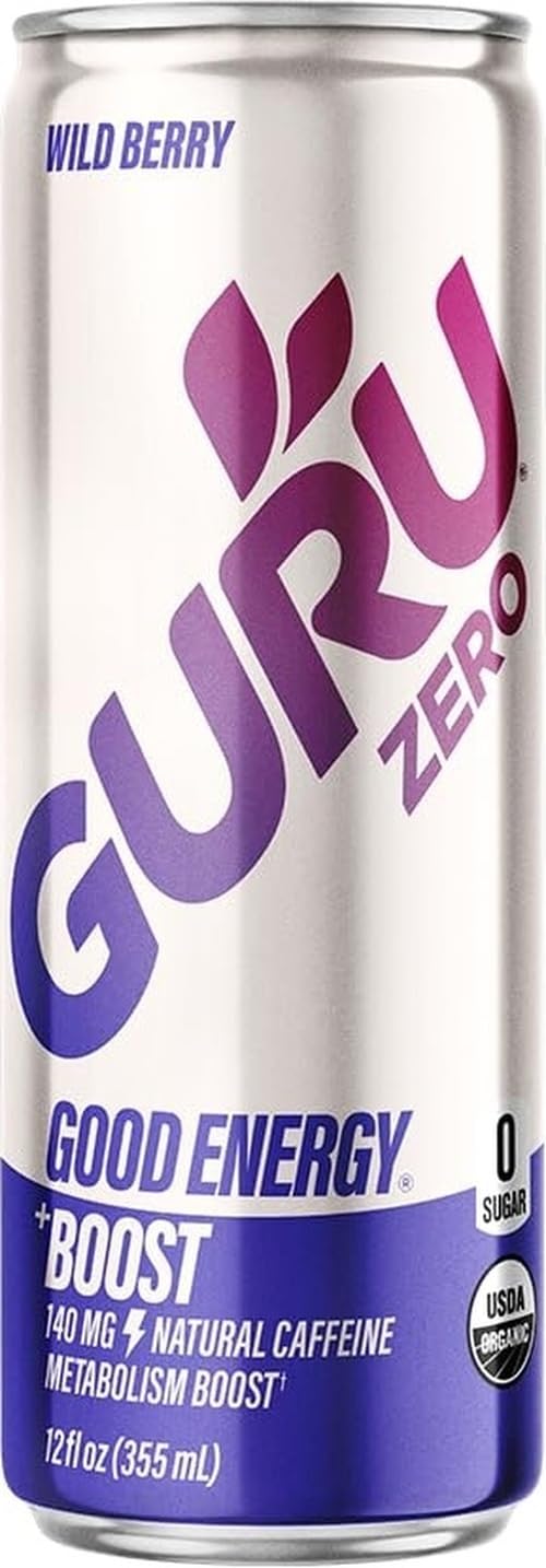 Guru Organic Zero Wild Berry Energy Drink, 12 Fz