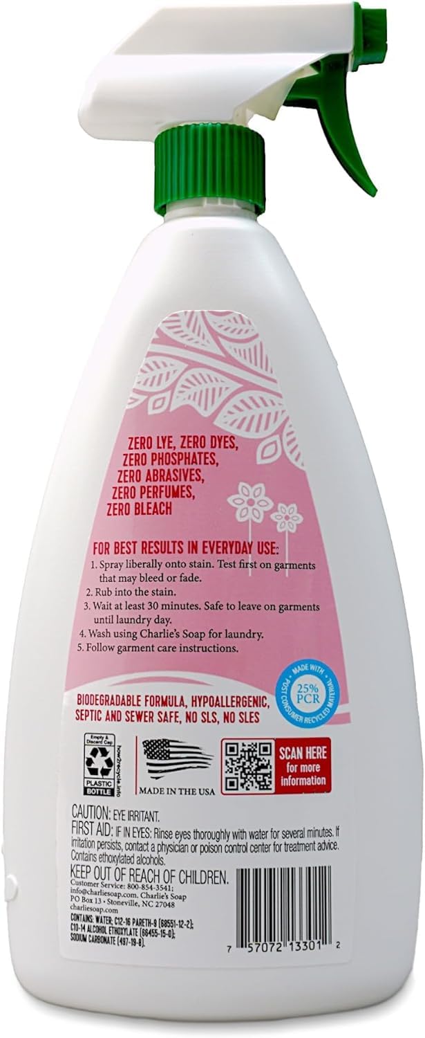 Charlie’s Soap Baby Variety Pack Pre Spray 32 Oz, Laundry Powder (100 Load), Bundle (Pack of 2)