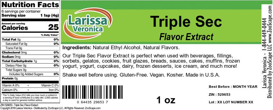 Triple Sec Flavor Extract (1 oz, ZIN: 529653)