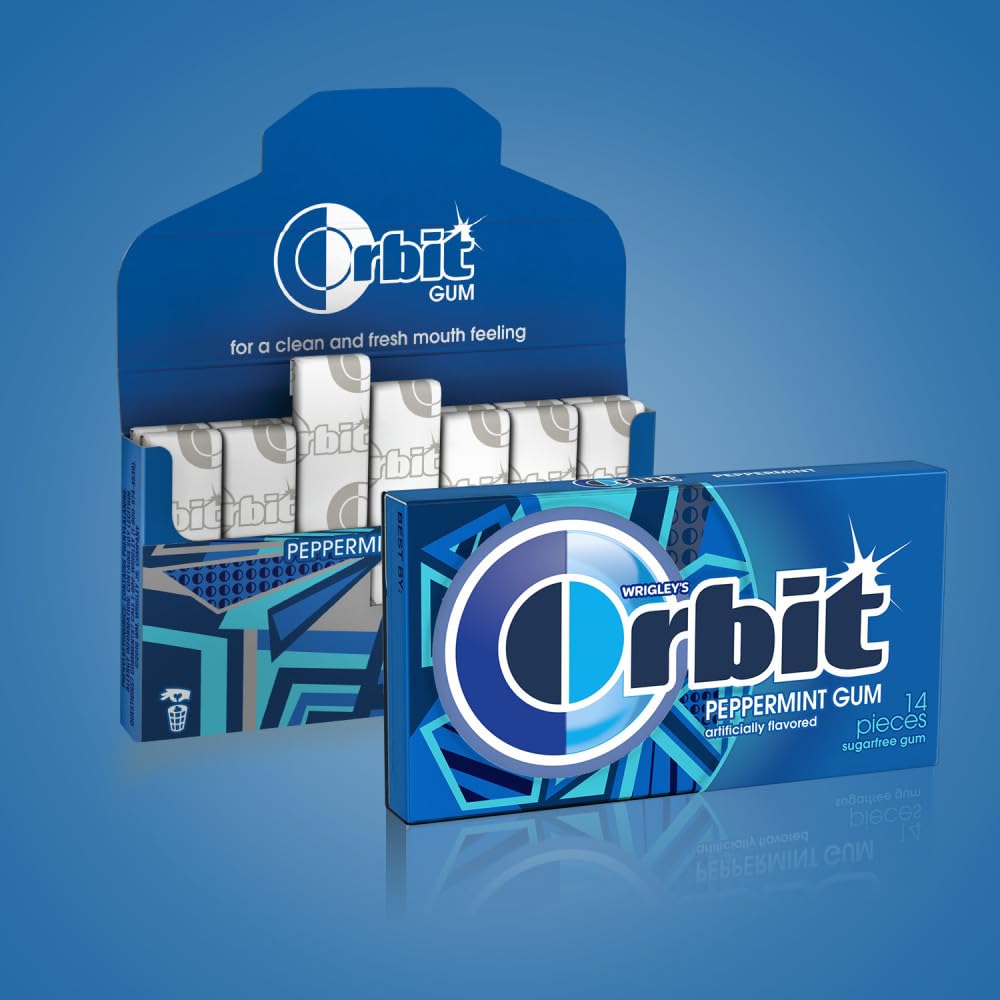 Orbit, Gum Peppermint Sugar Free Chewing Gum, Pack, 14 Count