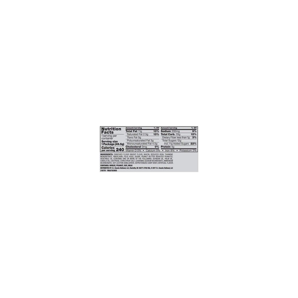 Lance Nekot Peanut Butter Cookies - 1.75 Ounce (Pack of 40)