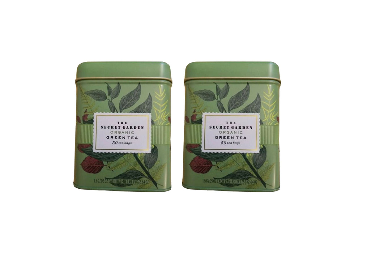 The Secret Garden USDA Organic Green Tea, 50 tea bags (Pack of 2)