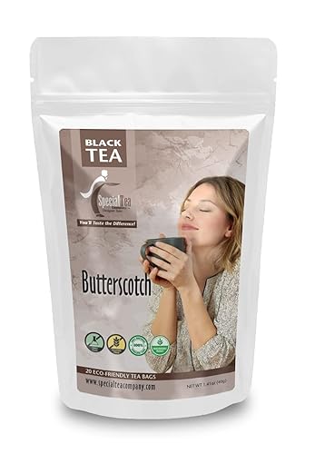 Special Tea Black Tea with Butterscotch Flavor, 20 Tea Bags