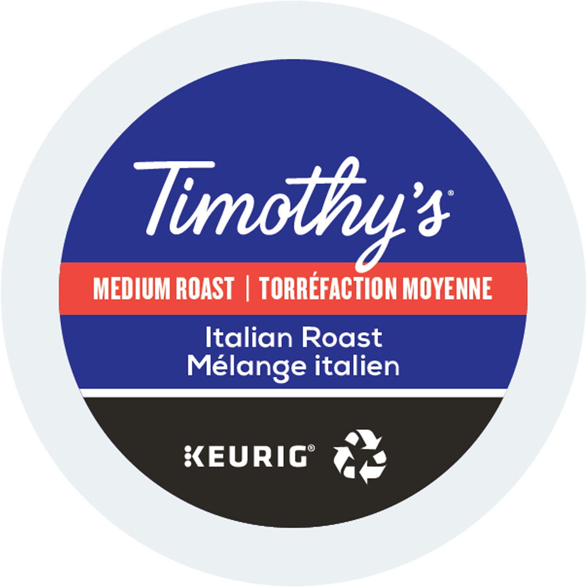 Timothy's, Italian Roast, Single-Serve Keurig K-Cup Pods, Medium Roast Coffee, 120 Count (5 Boxes of 24 Pods)