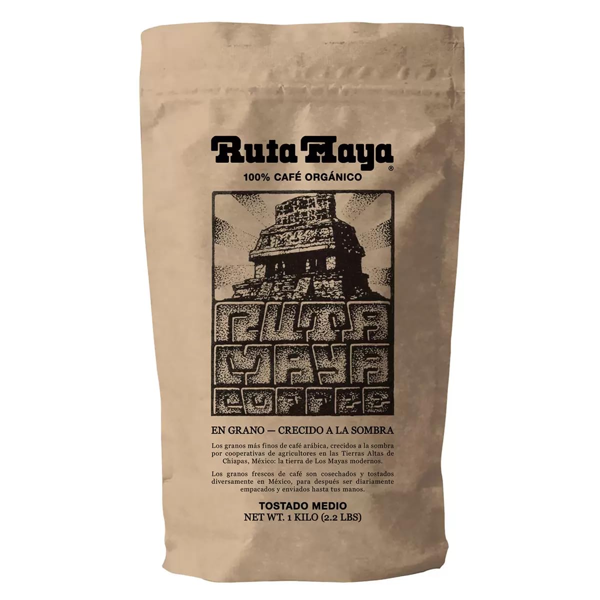 Ruta Maya Organic Coffee Medium Roast 2.2 Pounds