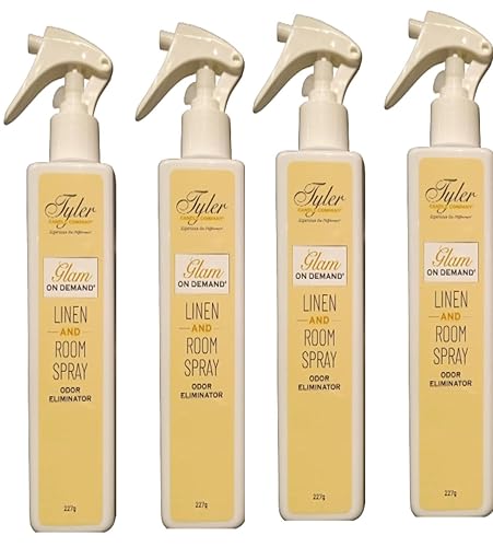 Tyler Candle Company - Spray On Demand - Diva fragrance - 227g / 8oz (Pack of 4), Clear