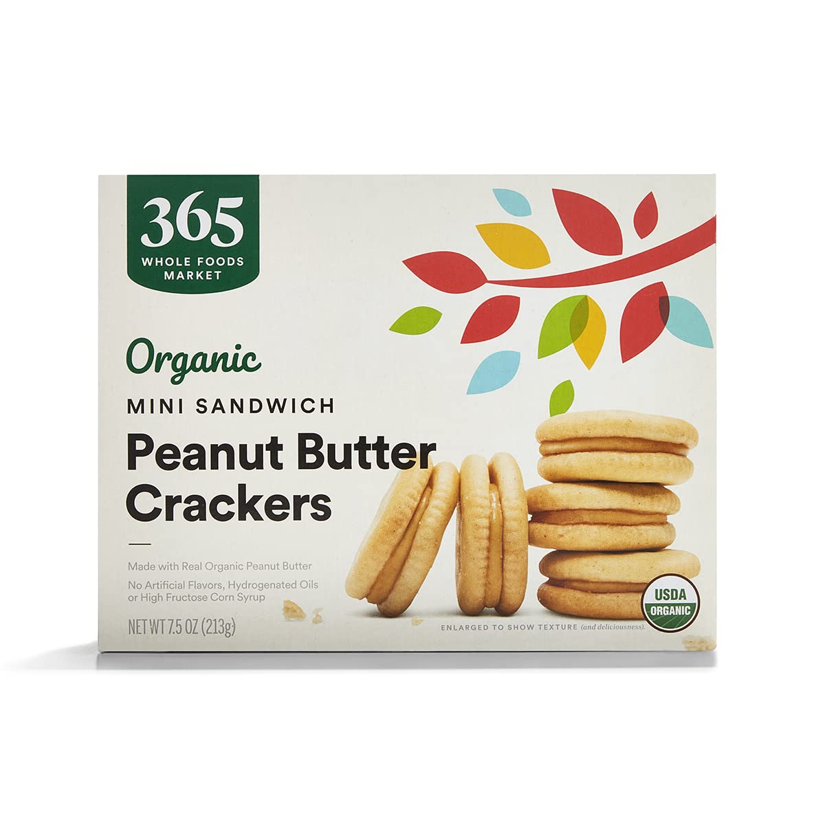 365 by Whole Foods Market, Organic Peanut Butter Mini Sandwich Crackers, 7.5 Ounce