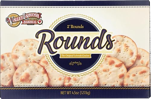 Valley Lahvosh Rounds Crackerbread, Original, 2-Inch Round, 4.5-Ounce Boxes (Pack of 12)