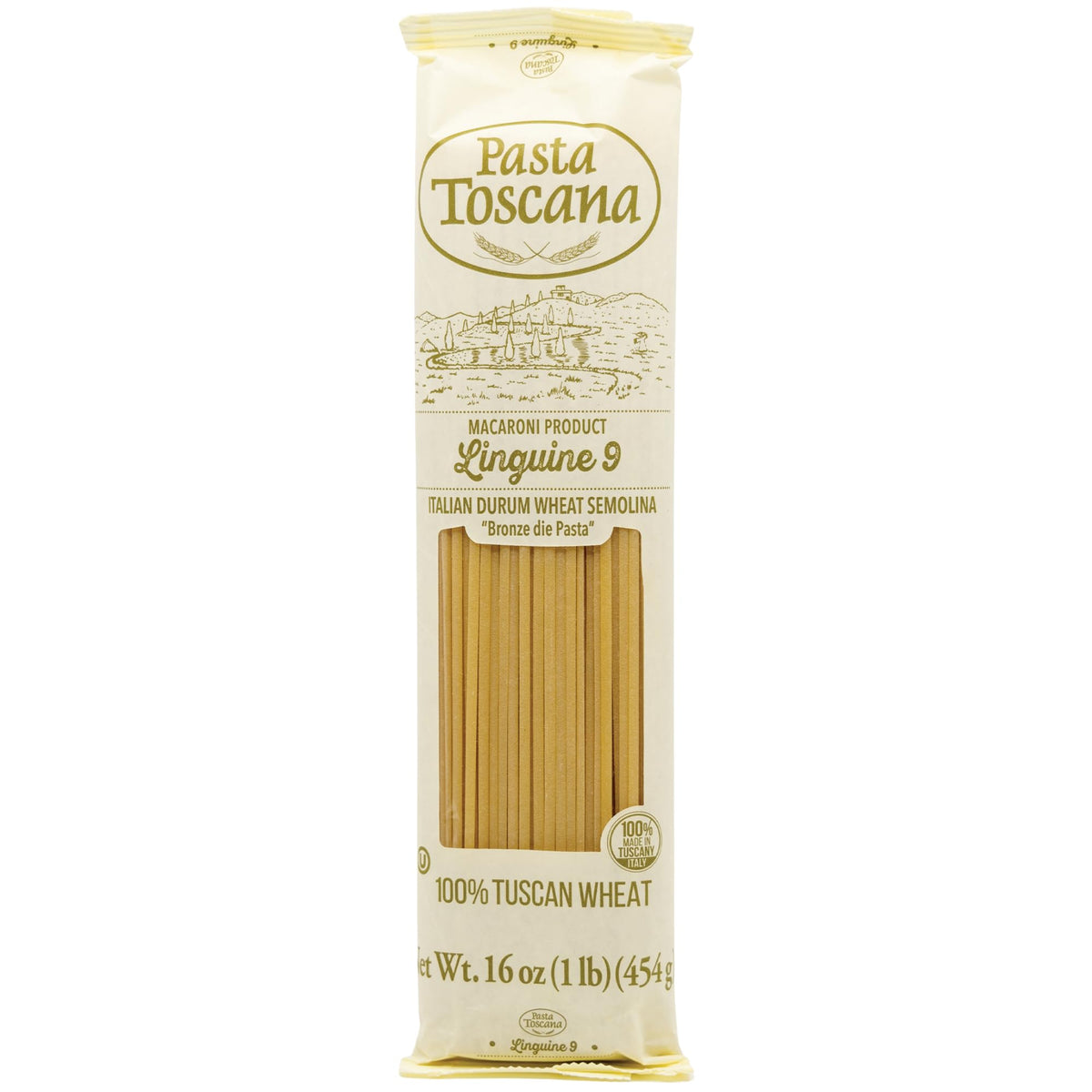 Pasta Toscana | Bronze Die Pasta | Italian Durum Wheat Semolina | Bronze die Pasta, 16 oz (Pack of 3, Linguine)