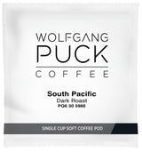 Wolfgang Puck Soft Coffee Pods, Organic Fair Trade, South Pacific Dark Coffee, 18 Count