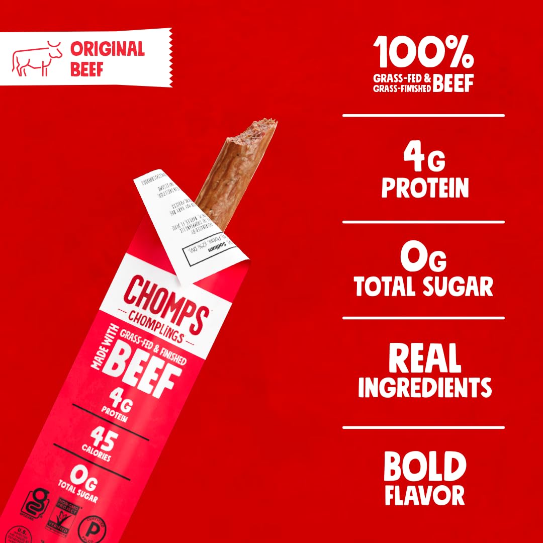 Chomps Chomplings Original Beef Mini Sticks 14 Count, 0.5 OZ