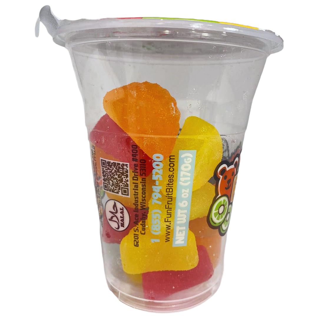 Fun Fruit Bites Assorted Fruit Slices Cup (Halal) (Pack 14)