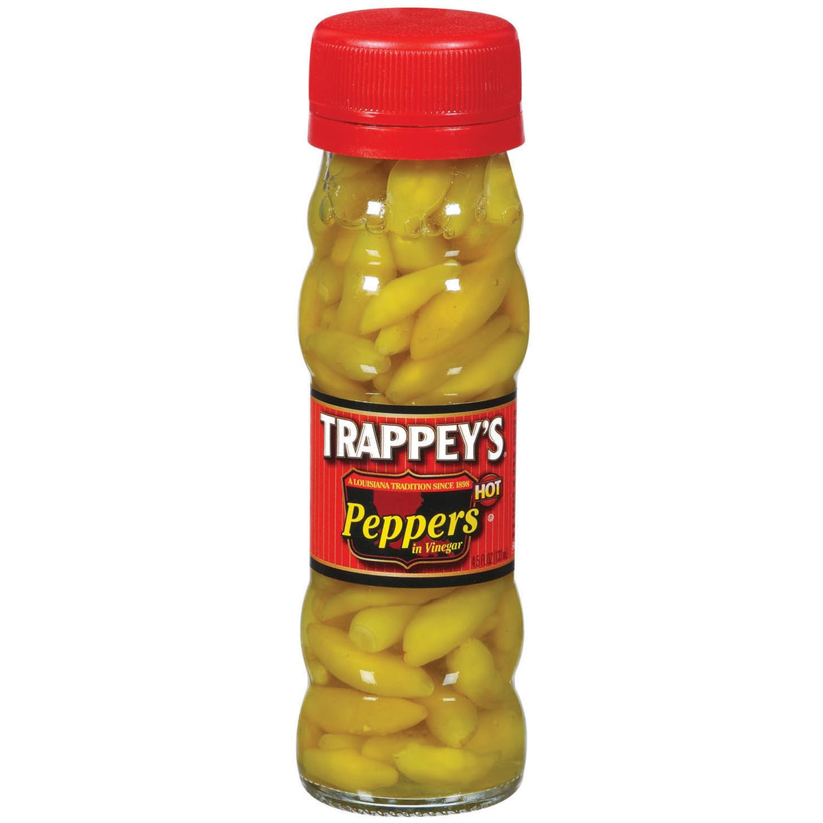 Trappeys Peppers in Vinegar - 4.5 oz. jar, 12 jars per case