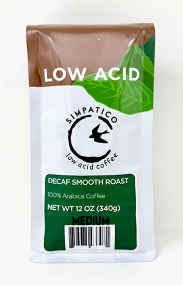 Simpatico Low Acid Coffee - Decaf (Whole Bean) - 12 Oz