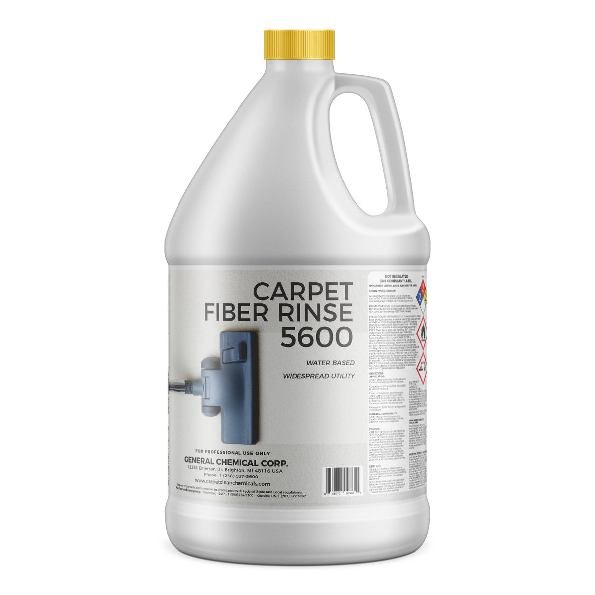 CarpetGeneral Carpet Fiber Rinse 5600 - Water-Based Cleaning Solution - Prevents Browning, Yellowing & Bleeding - Residential & Commercial - 1Gal