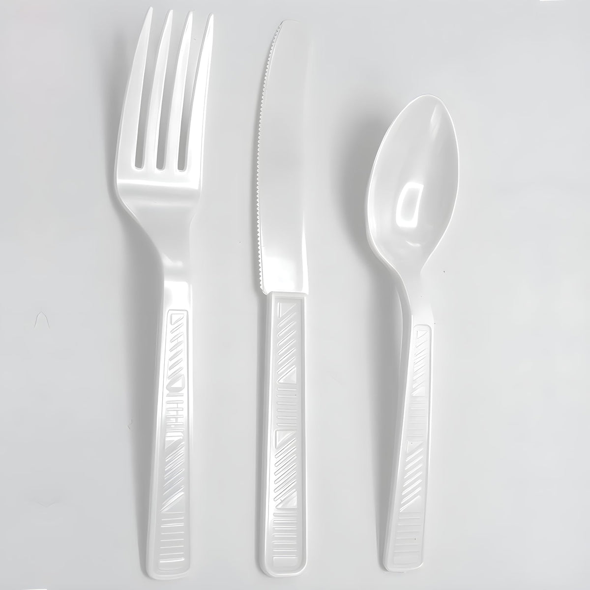 Party Dimensions Plastic White | Pack of 48 Cutlery Combo, 48 count