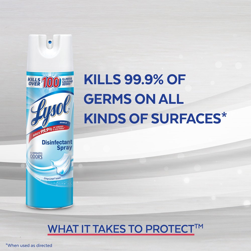 Lysol Professional Disinfectant Spray, Spring Waterfall, 19 oz (3 Pack)