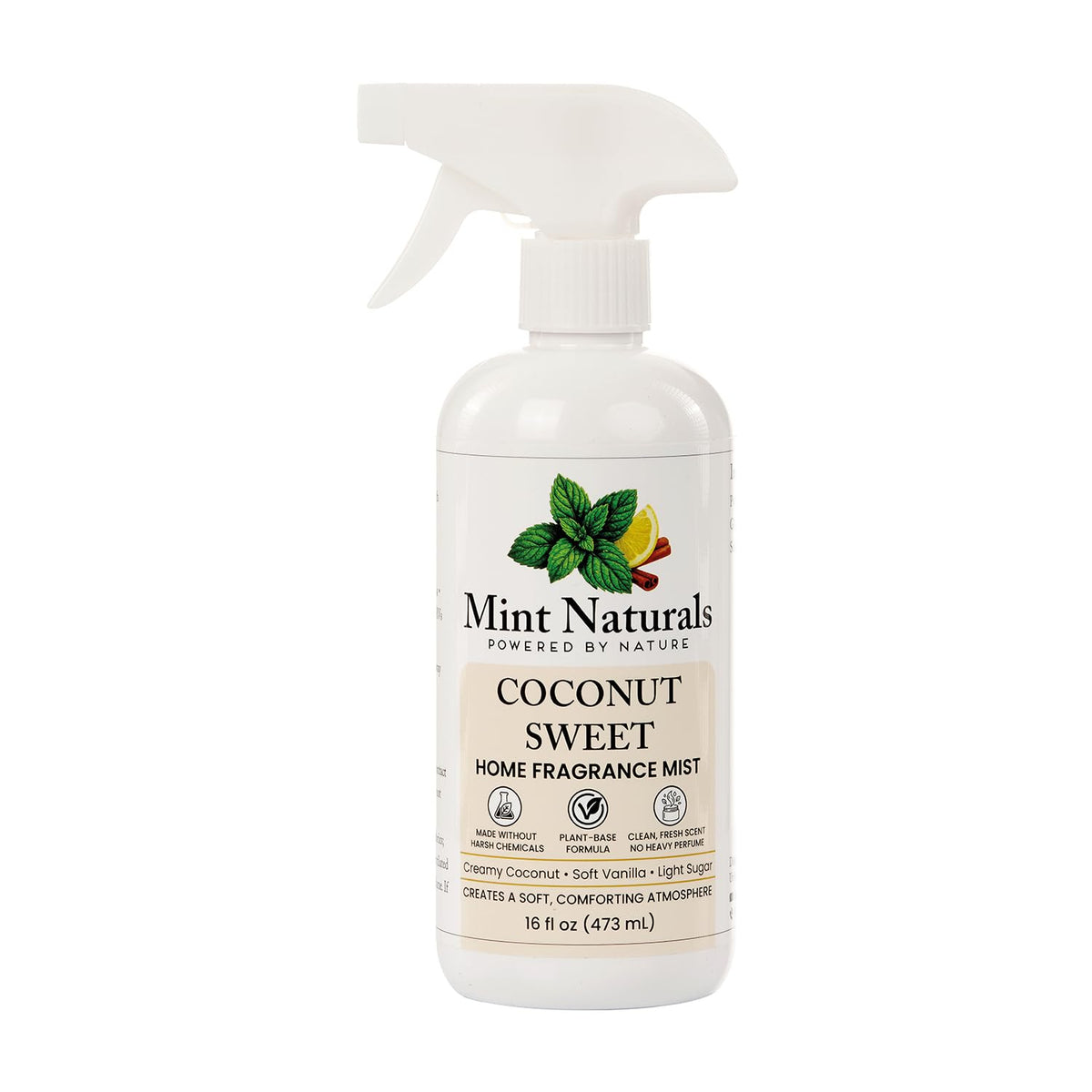Natural Sweet Coconut Room Spray & Odor Eliminator - Creamy Coconut Vanilla Fragrance Mist That Helps Refresh Indoor Air, 16 oz - Made in USA by Mint