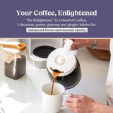 Bulletproof The Enlightener Coffee Pods, 24 Count, Medium-Dark Roast Enhanced Coffee with L-Theanine, Panax Ginseng and Gingko Biloba, Supports Mental