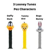 PEZ Looney Tunes Candy Dispenser Gift Set - Bugs Bunny, Tweety Bird, and Daffy Duck PEZ Dispensers - Looney Toons Dispensers With Candy Refills