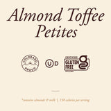Enstrom Dark Chocolate Almond Toffee Petites 15oz box | Bite-size | Gluten Free | Kosher Dairy | All Natural