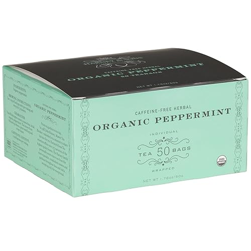 Harney & Sons Organic Peppermint Tea 1.76oz/50g (50 Tea Bags)