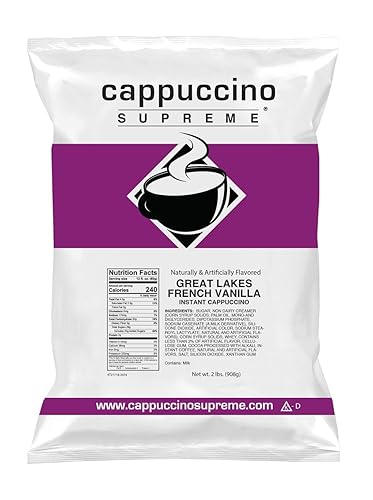 Cappuccino Supreme Great Lakes French Vanilla 2 lb bag Instant Cappuccino Mix
