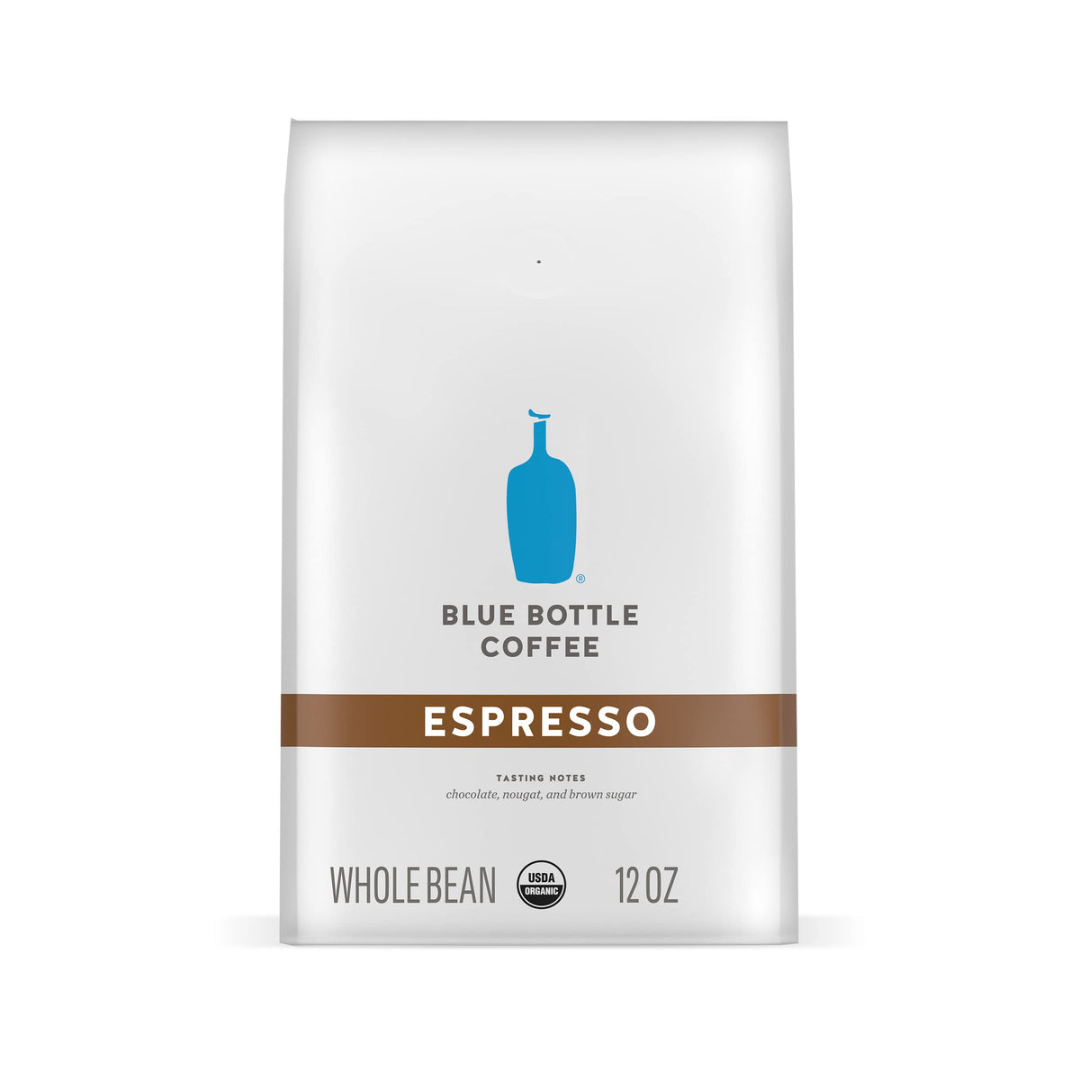 Blue Bottle Whole Bean Organic Coffee, Espresso, Dark Roast, 12 Ounce bag (Pack of 1)