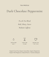 Art of Tea Dark Chocolate Peppermint 12 Count Tea Bags, Organic Pu-Erh Dessert Tea with Cocoa Nibs & Peppermint, Premium Pyramid Sachets for After