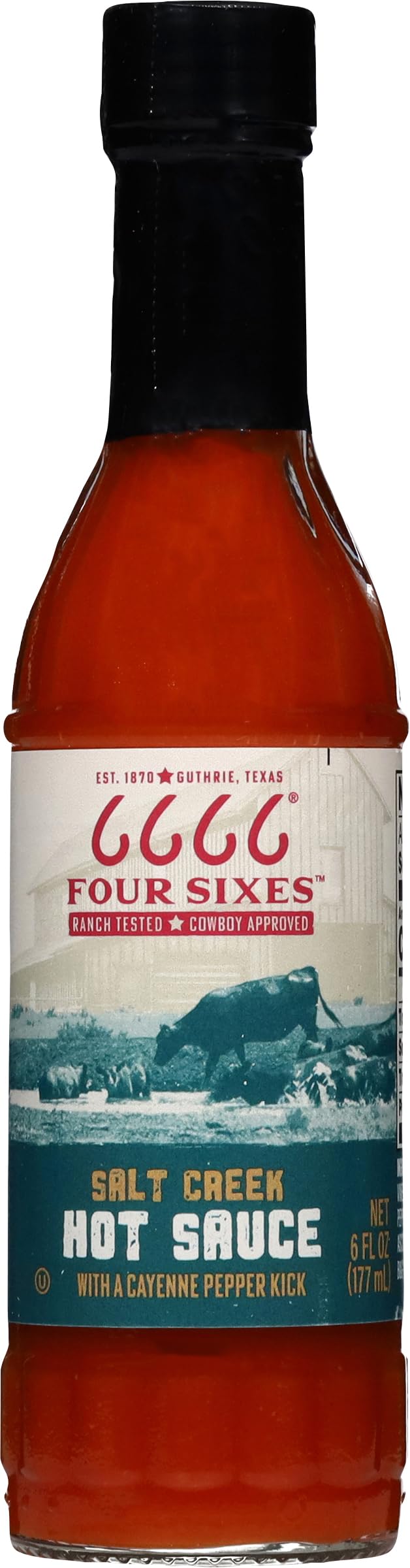 6666 Four Sixes Salt Creek Hot Sauce, 6 Ounce