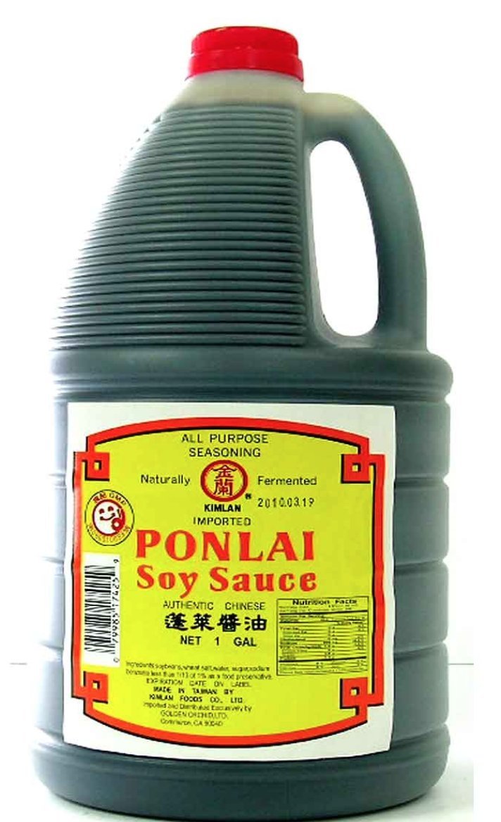 Kimlan Ponlai Soy Sauce, Naturally Fermented, All Purpose Seasoning 1 Gallon