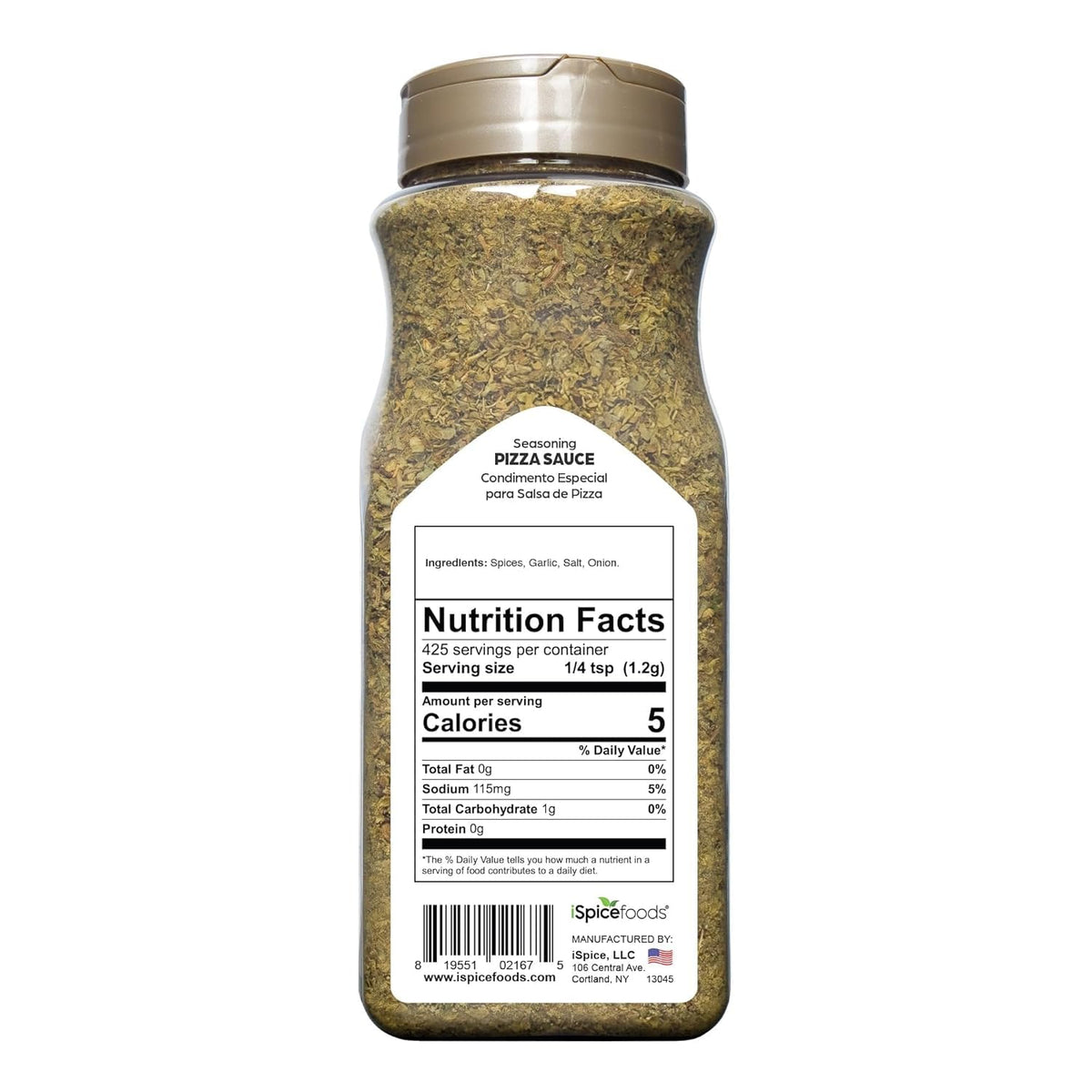 iSpice | Pizza Sauce Seasoning | Bulk Size | Mixed Spices & Seasonings | Kosher (18 OZ)