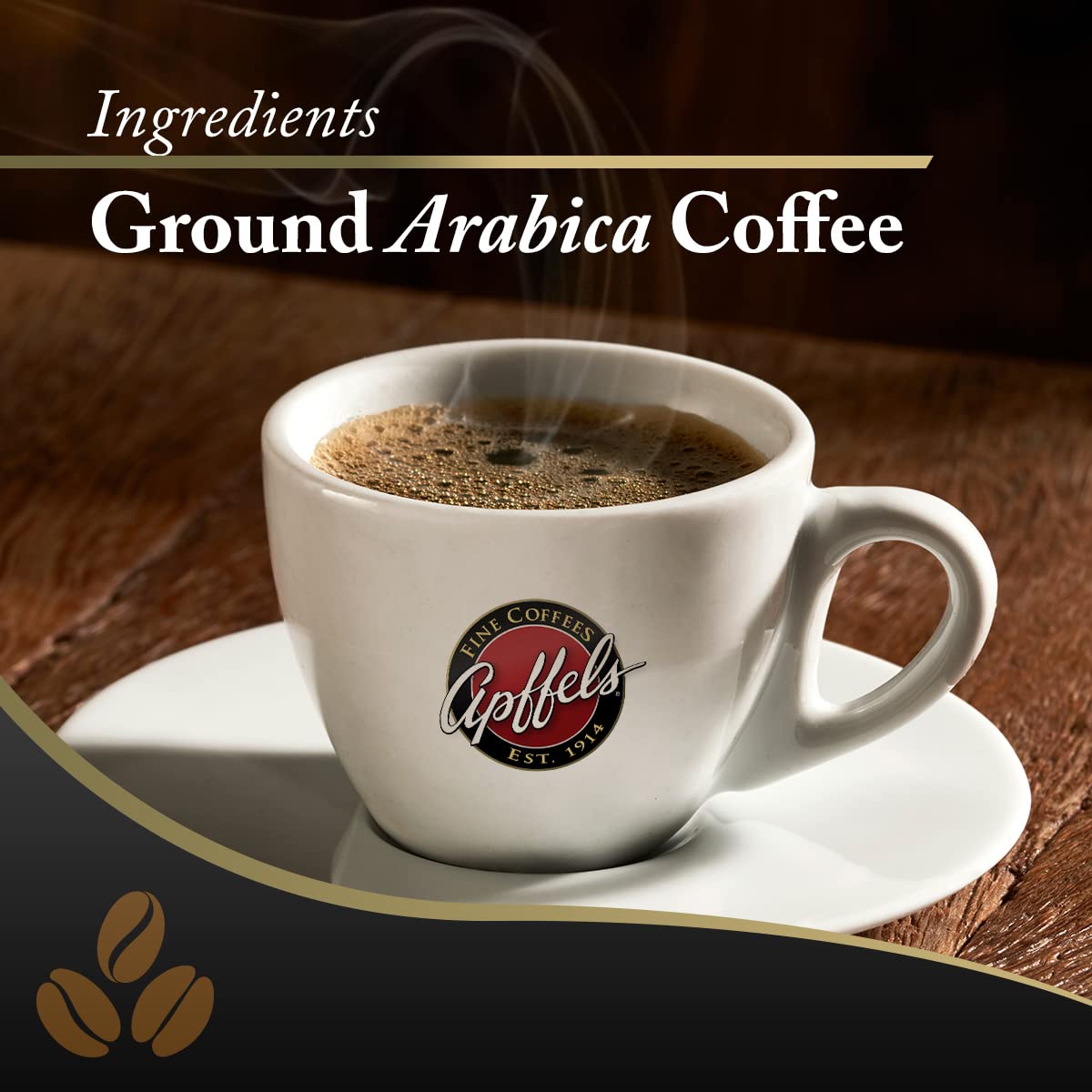 Apffels Colombian Special - Ground, Medium Roast, 100% Arabica Coffee (18 pack - 2.5 oz Each)