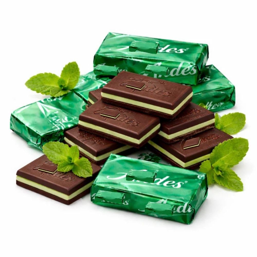Chocolate Mint Thins Candy Individually Wrapped Bulk Bag - 5 lb (Approx. 400 pieces)