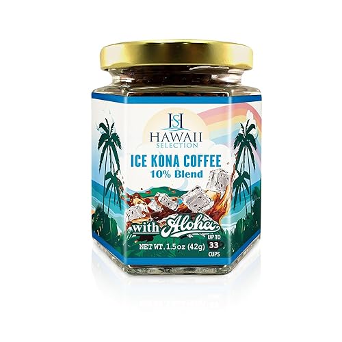 Hawaii Selection/Instant Kona Ice Coffee/ 10% Blend/ 1.5oz (43g)