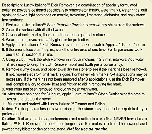 Lustro Italiano Etch Remover, 8 Ounce